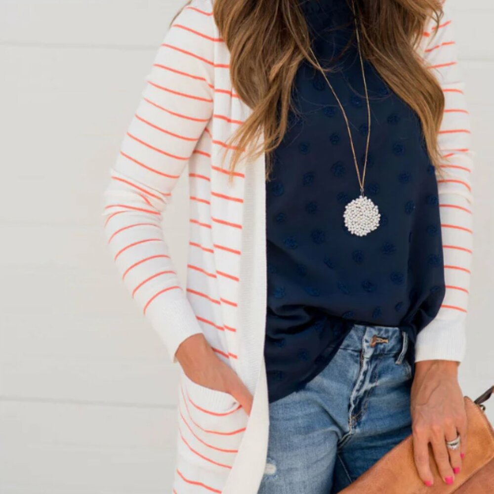 Thin Striped Cardigan